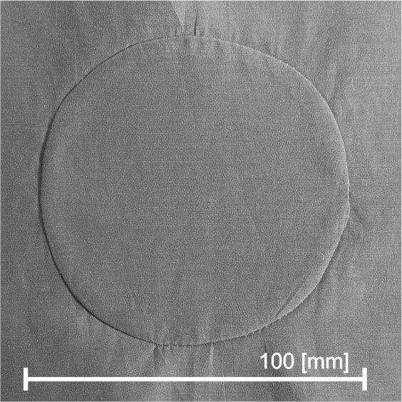 Cutting and sewing circular shape