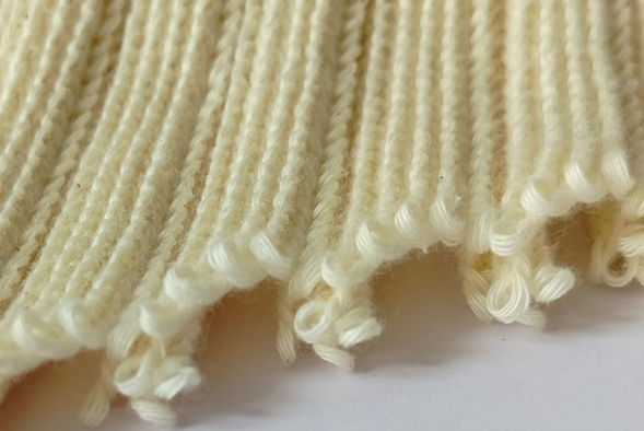 Image of knitted structure based on rib pattern