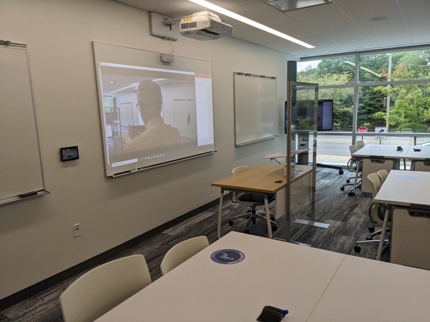 Classroom for engineering statics during Covid