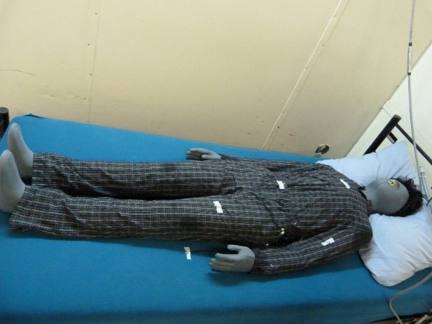 Measurement setup to characterize the thermophysiological parameters of duvets